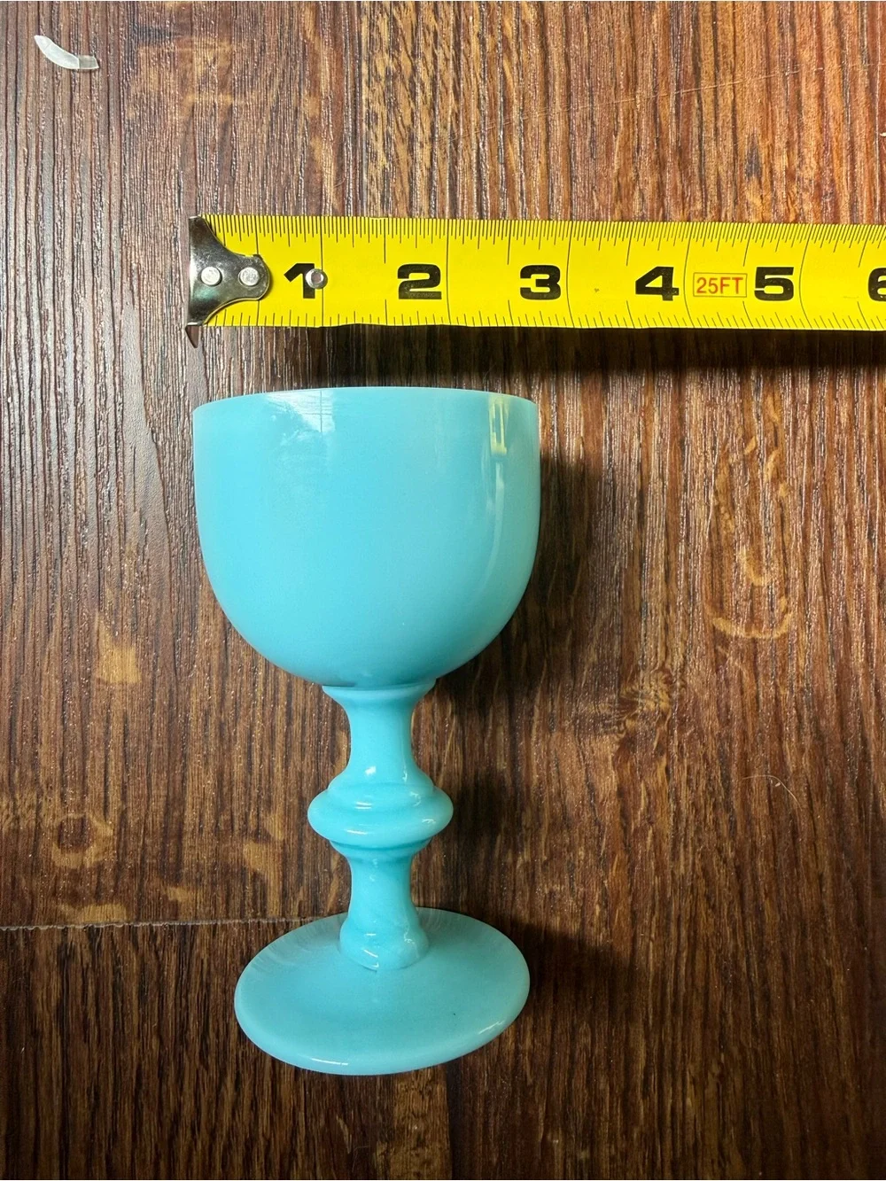 VINTAGE PORTIEUX VALLERYSTHAL BLUE OPALINE WINE GLASSES